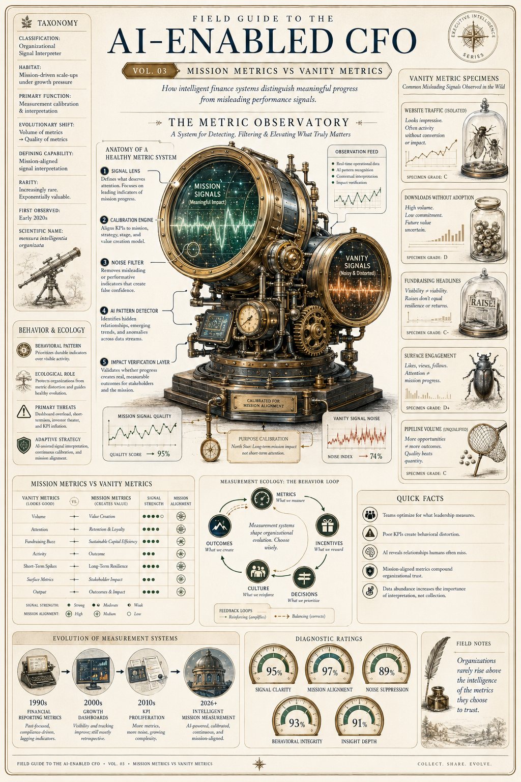 Infographic, Volume 03, Mission Metrics vs Vanity Metrics